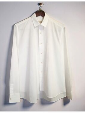 Capri Men’s Button Down Shirt | 100% Linen | White | Luxury Resort | Large